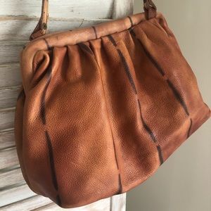 Free People safari style leather crossbody bag